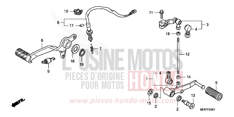 BREMSPEDAL/ SCHALTPEDAL (CBF600S8/SA8/N8/NA8) von CBF600N ABS PEARL NIGHTSTAR BLACK (NHA84) von 2008